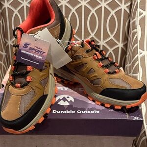 Skechers Brown and Orange Athletic Shoes